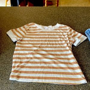 white stripped tee shirt from hippie rose size medium